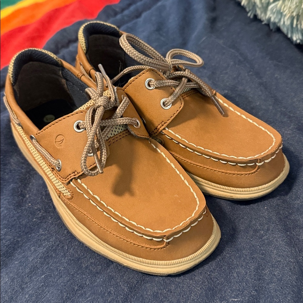 Sperry Lanyard Boat Shoes, Like New, Boys Size 2.5M/UK2/34.5EU